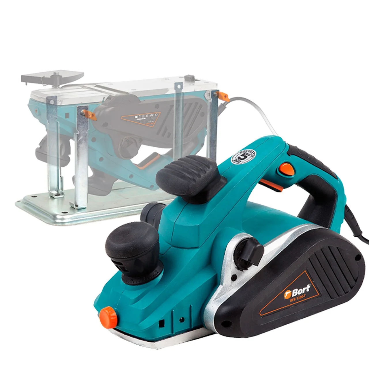 Рубанок электрический Bort BFB-1300-T (ширина пропила 110 мм, выборка четверти, паз для снятия фаски)