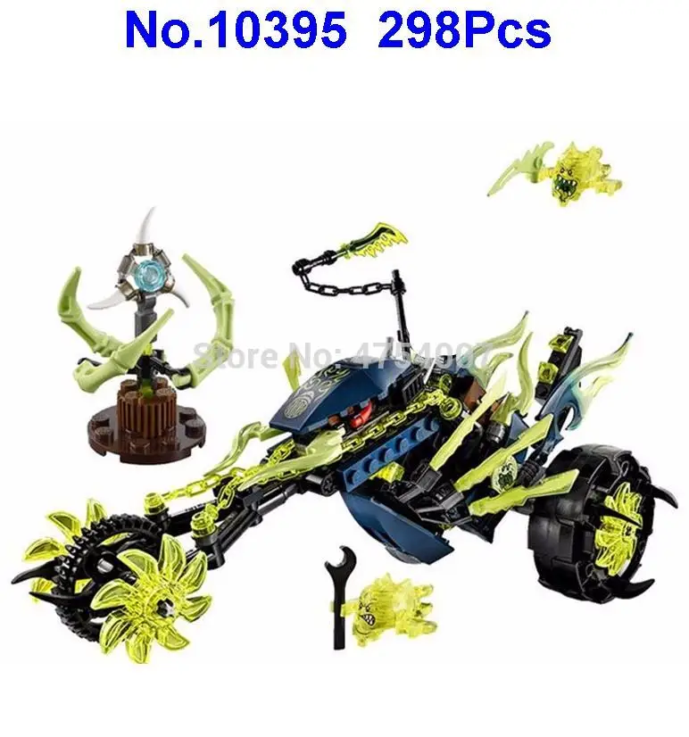 

10395 298pcs ninja chain cycle ambush bela 70730 building block 3 figures Toy