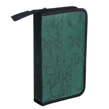 

New Green World Map Pattern CD VCD DVD Discs Storage Case PVC Bag