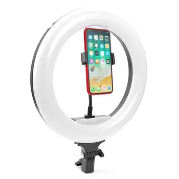 

12.5 inch LED Ring Light Dimmable Remote Control for Studio Live Photo Equipped Adjustable Mobile Phone Bracket