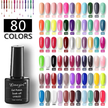 

New Gel Polish Set 7.5ml All For Manicure Semi Permanent Vernis top coat UV LED Gel Varnish Soak Off Nail Art Gel Nail Polish