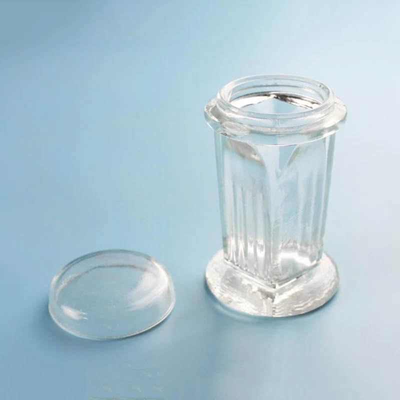 Glass Coplin Staining Jar With Lid - Holds 10 Slides, 100ml Capacity For Lab Work