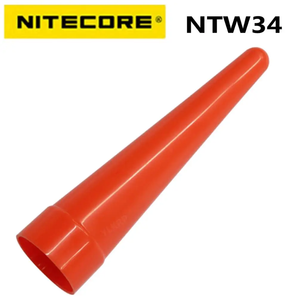 Nitecore NTW34 Led Flashlight Diffuser Traffic Wand Red Tip Cone For MT26 MT25 EC25 Lanterna With Head Of 34mm |
