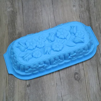 

Mousse Cake Mold Flower Pattern Rectangular DIY Jelly Pudding Mold Chocolate Mold Toast Bread Mold Silicone Baking Tool