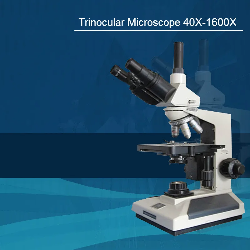 Тринокулярный простой поляризационный микроскоп 40X-1600X использование для прозрачных кристаллов/лекарств и других веществ с поляризацией