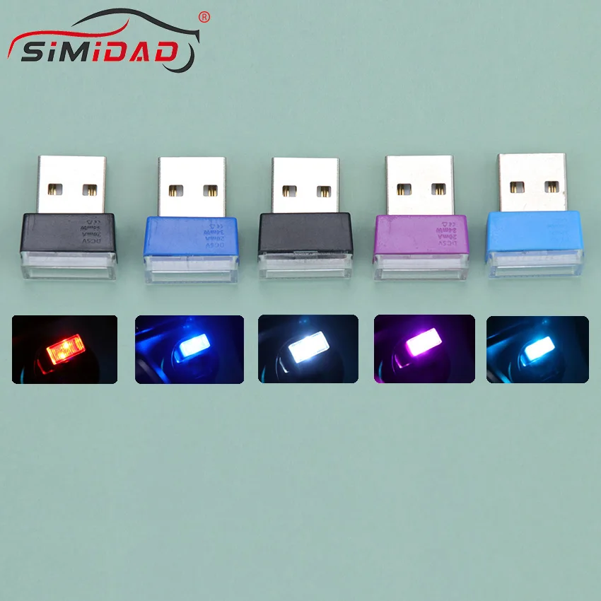 1 шт. мини USB декоративная лампа автомобильный LED атмосферный светильник s
