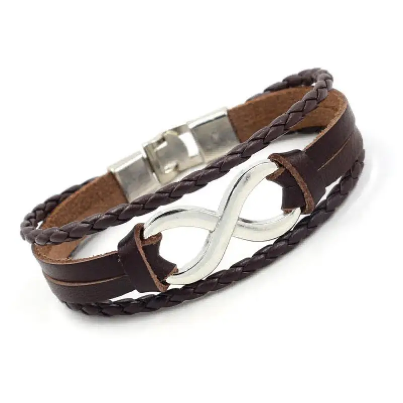 Fashion Vintage Leather Bracelet Men Motorcycle Multilayer Braided Warp Punk Jewelry Pulseira Masculina | Украшения и аксессуары
