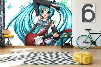 

[Self-Adhesive] 3D Hatsune Miku 19975 Japan Anime Wall Paper mural Wall Print Decal Wall Murals