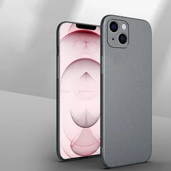 Sandstone Matte Hard Case - Sleek and Durable PC Back Cover - iPhone 14 (Gray)