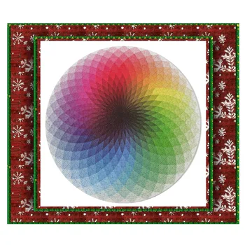 

Teenagers Adults Papery Educational Stress-Relief Tool 1000 Pieces Rounded Multicolor Rainbow Puzzle