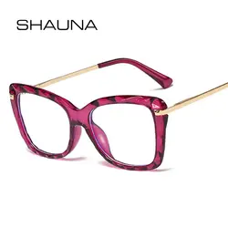 SHAUNA TR90 весенние шарниры модные граненые оправы для очков Анти-синие оправы для очков UV400