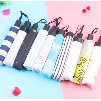 

Windproof Mini Small Sun Umbrella Chinese Clear Regenschirm Strong Pocket Folding Umbrella Rain Women Corporate Gifts B50