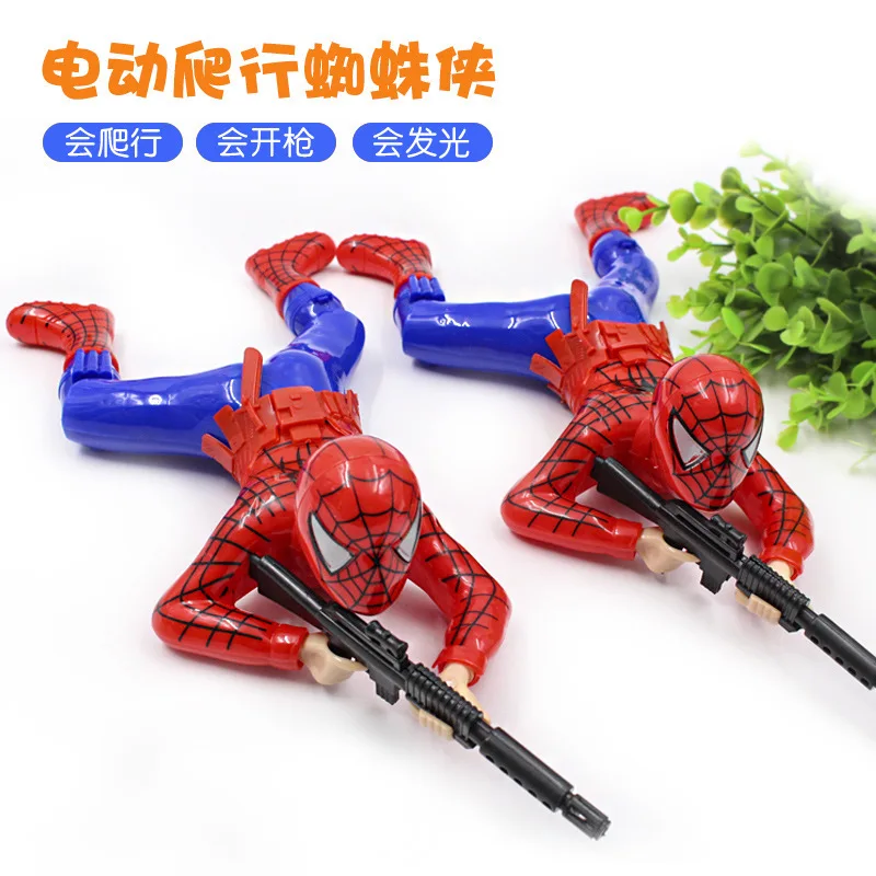 Bear out Electric Spider-Man pa bing CHILDREN'S Toy Light Included Light Voice Will Crawling Django pa bing Toy