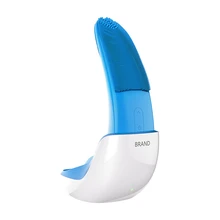 Ультразвуковая мини электрическая Массажная щетка для чистки лица, стиральная машина, Водонепроницаемые силиконовые очищающие инструменты