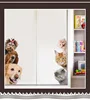 3D funny cat and dog Wall sticker, door, window, closet, fridge, kids room decorations, home decor, animal drawing vinyl sticker ► Photo 1/6