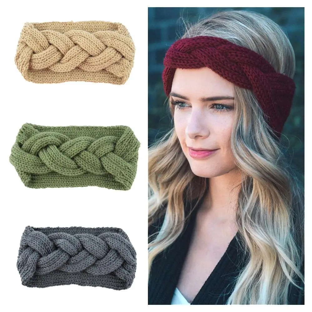

Winter Autumn Knitted Knot Cross Headband for Women Girls Hair Accessories Headwear Elastic Hair Band Warm Hair Accessories 2020