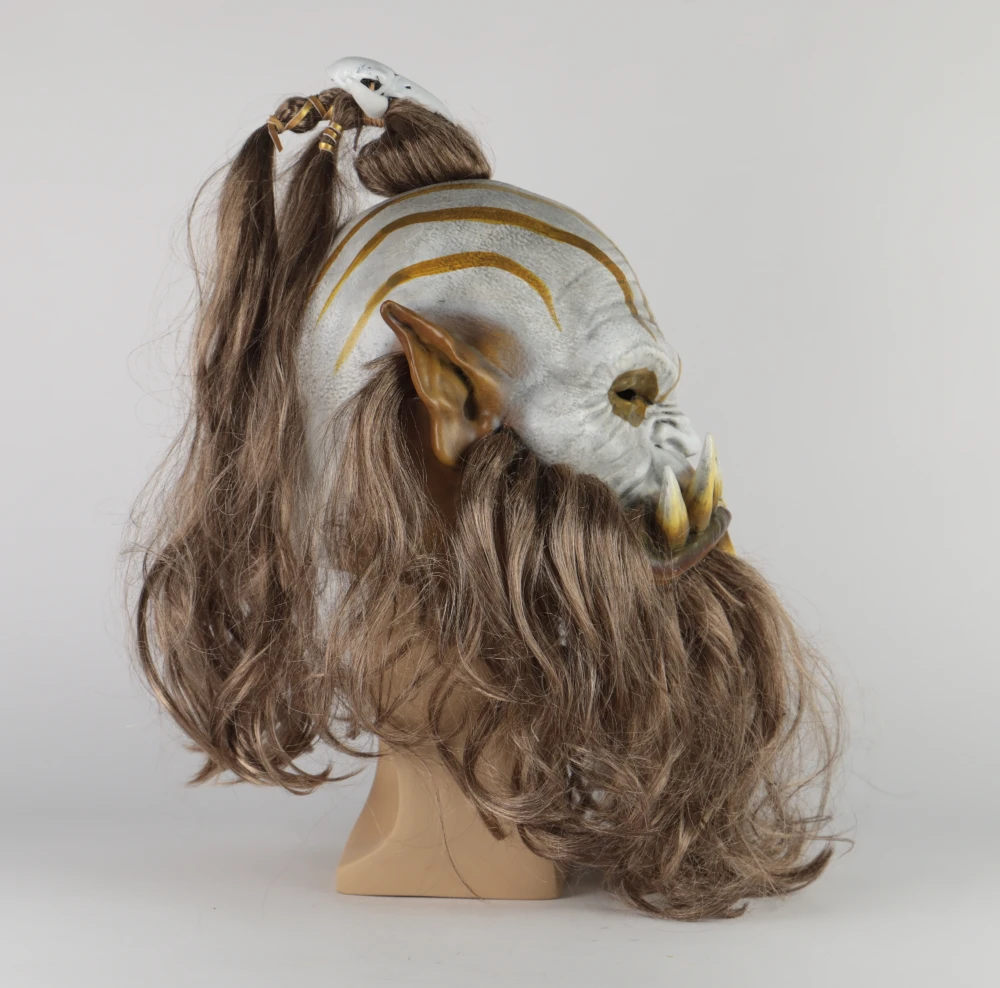 Мир Warcraft маска Ogrim Doomhammer латексная маска для косплея Вечерние Маски на Хэллоуин