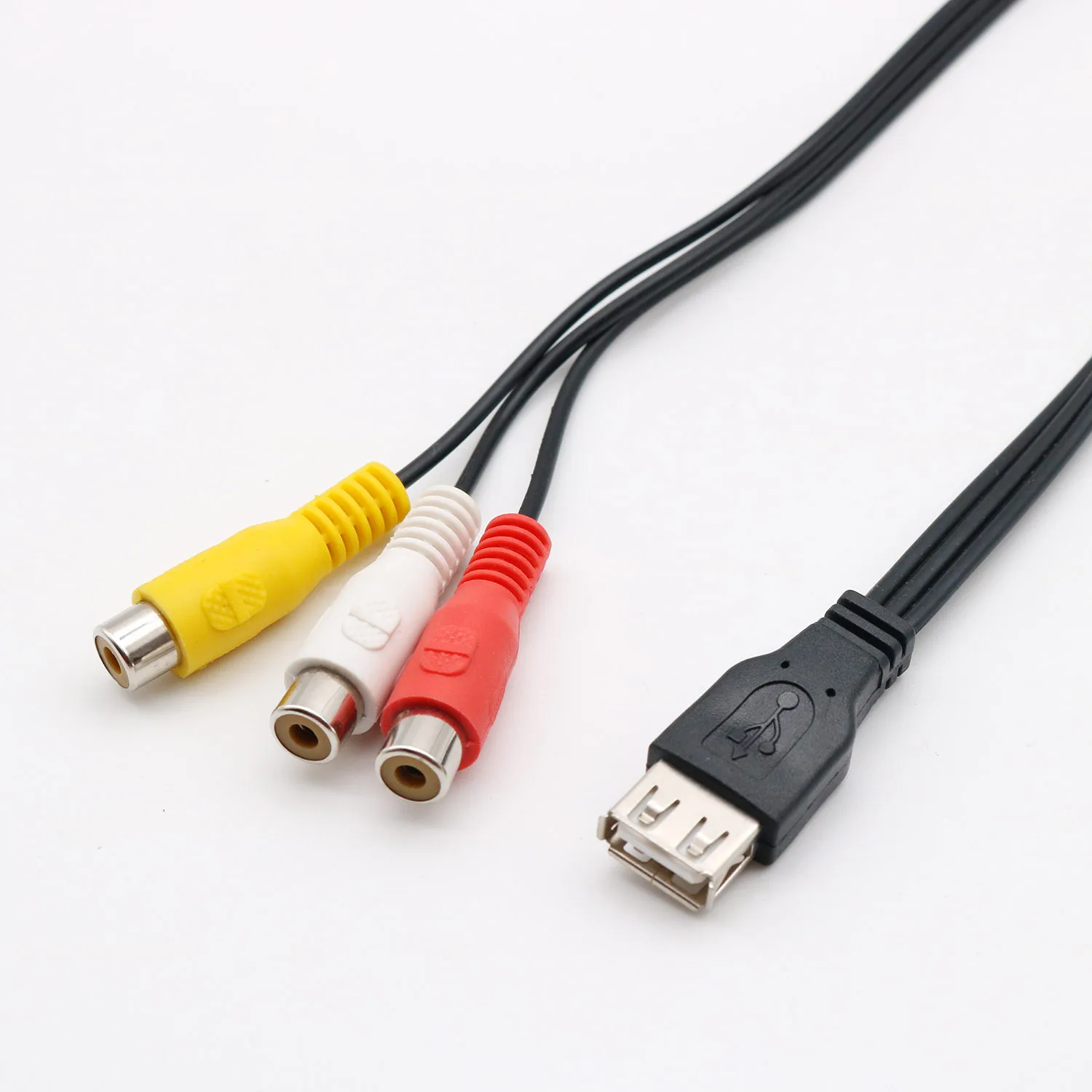 Адаптер с USB разъемом мама на 3 RCA конвертер аудио видео AV A/V композитный кабель для