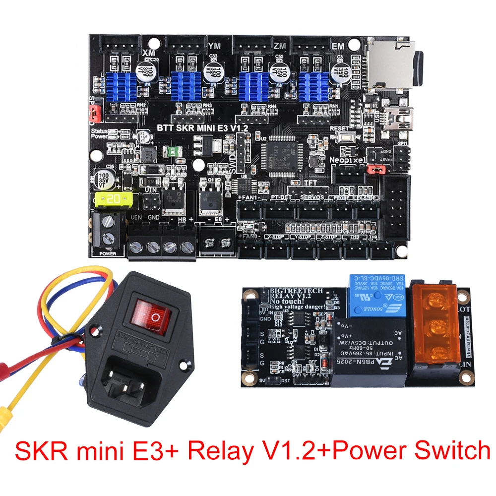 Плата управления BIGTREETECH SKR mini E3 V1.2 TMC2209 UART + Параллельный модуль двигателя двойная