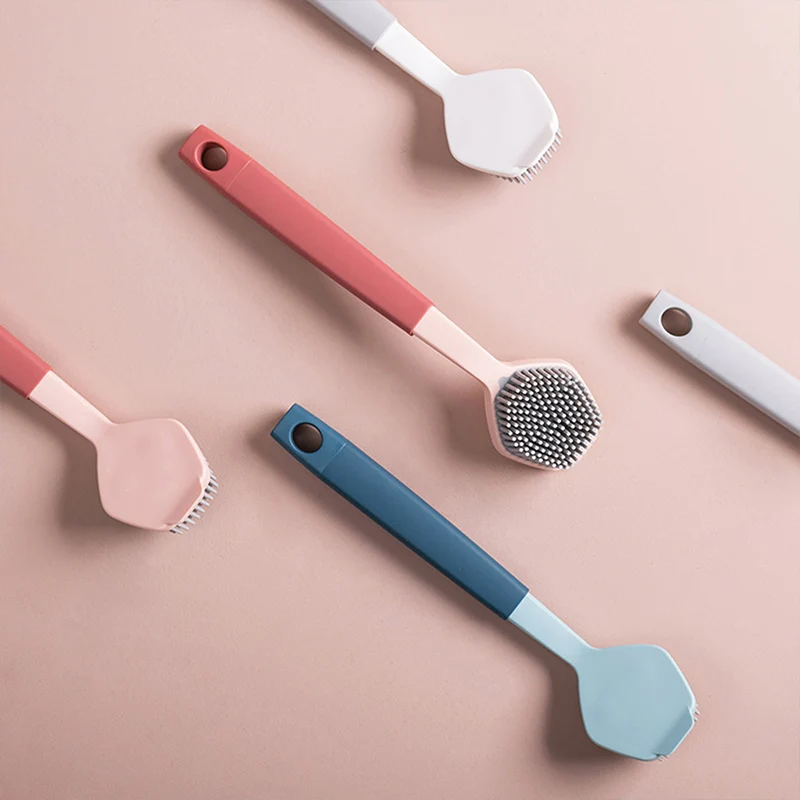 

Handheld Cleaning Brush Long-handled Washing Dishes Brush Pot Can Cleaning Brush Kitchen Tools Multifunction Kitchen C1591 d