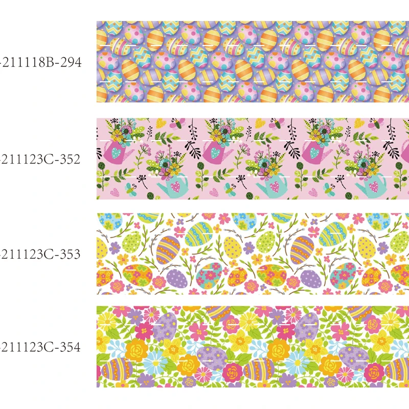 

Colorful Eggs Cartoon Printed Happy Easter's Day Grosgrain Ribbon FOE 50yards/lot for DIY Decoration