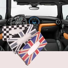 Автомобильный солнцезащитный козырек Коробка ПУ ткани держатель для салфеток клипер для Mini Cooper JCW S One R55 R56 R60 R61 F55 F56 F60 аксессуары для стайлинга автомобилей