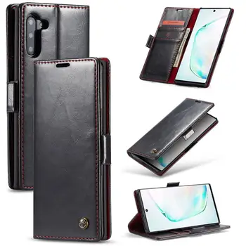 

Note 10+ Case For Samsung Galaxy Note 10 8 9 Leather Case flip Book Wallet Card holder Case For Samsung S7 S8 S9 S10 Plus Cover