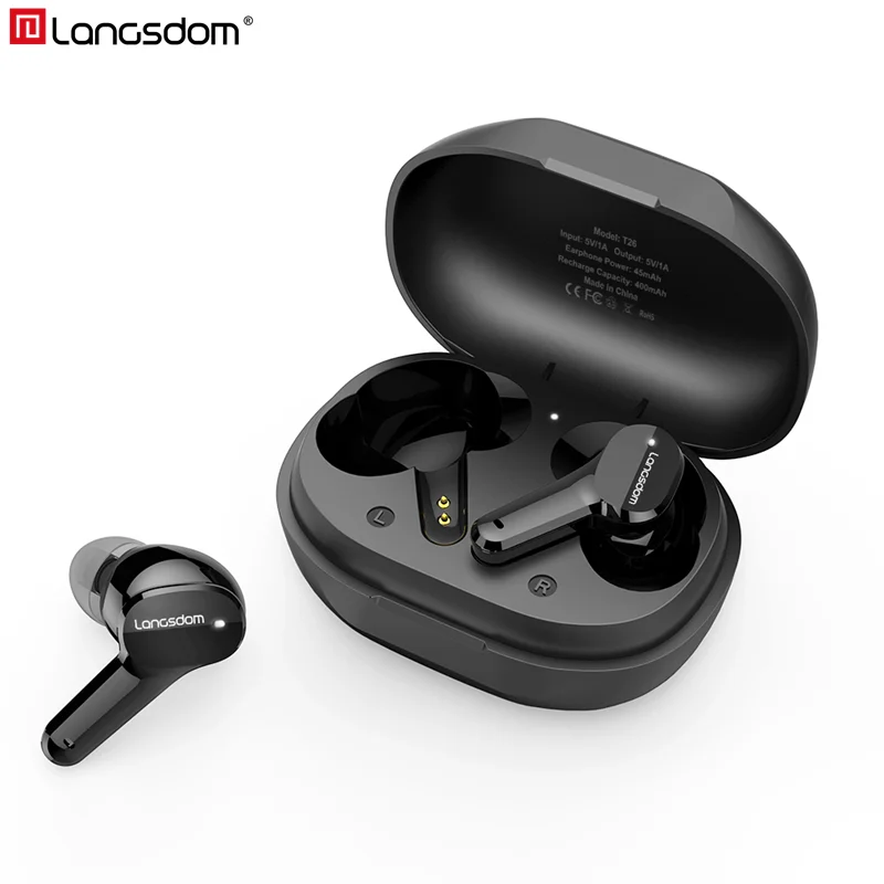 

Mini In-Ear Earbuds Bluetooth Wireless Headset Earbud Mini Tws Earphones With Portable Charging Box Langsdom T26