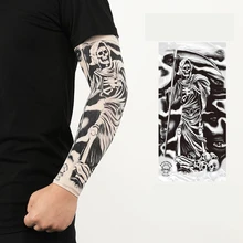 Татуировка каффы с цветами руки бесшовные рукавицы нарукавник женский ледяной нарукавник для верховой езды солнцезащитный крем без рукавов мужской набор рук