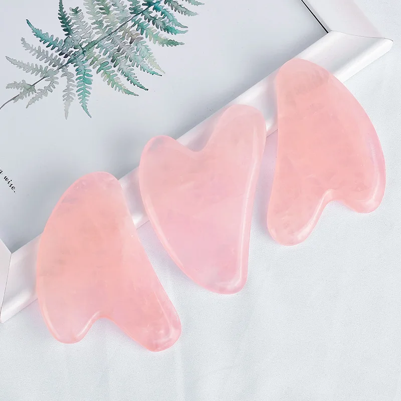 

Pottery Tool Manufacturers Direct Supply Natural High Quality Pink Crystal Health Care Scraping Plates Facial Part Body Beauty H