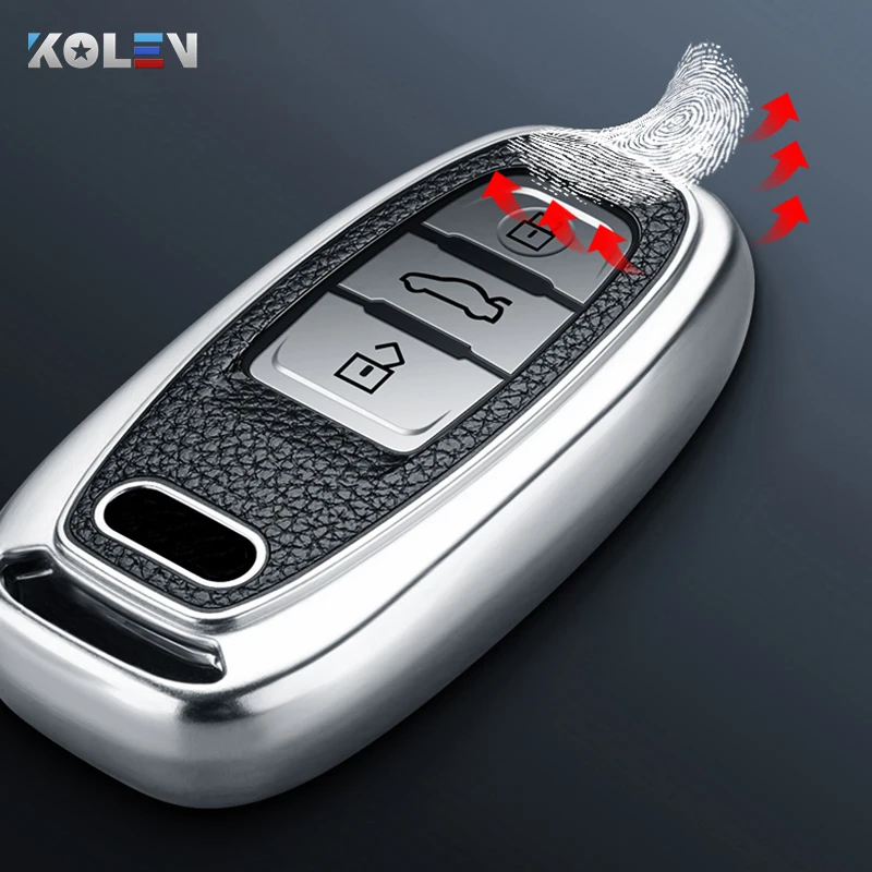 Custodia per chiave a distanza per auto in pelle TPU Shell per Audi A1 A2 A3 A4 A5 A6 A7 A8 Q3 Q5 Q7 Quattro accessori senza chiave Car Styling - Hf154ed8187a24637944726e6e6821976U