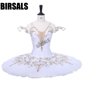 

White Sleeping Beauty Variation Ballerina Competiton Stage Ballet Tutus Girls Nutcracker Performance Professional Tutus BT9234C