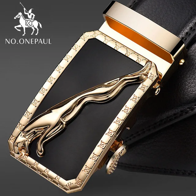 ZD21 Gold NO.ONEPAUL, мужской ремень, коровья кожа, ремни для мужчин, мужские, сплав, кожа, ремни, брендовые, модные, автоматическая пряжка, черный, натуральная кожа - Цвет: ZD21 Gold