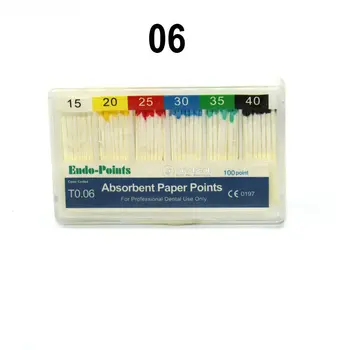 

100pcs/Pack 06 Taper Absorbent Paper Points 15-40# Dental Obturation Materials 100pcs Endodontics Materials