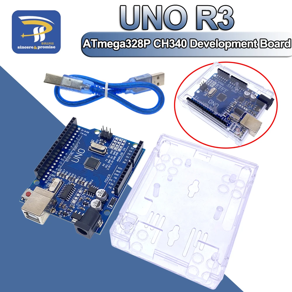 UNO R3 CH340C чехол для платы развития ATmega328P чип 16 МГц CH340 CH340G Arduino DIY KIT с USB кабелем|uno r3|uno