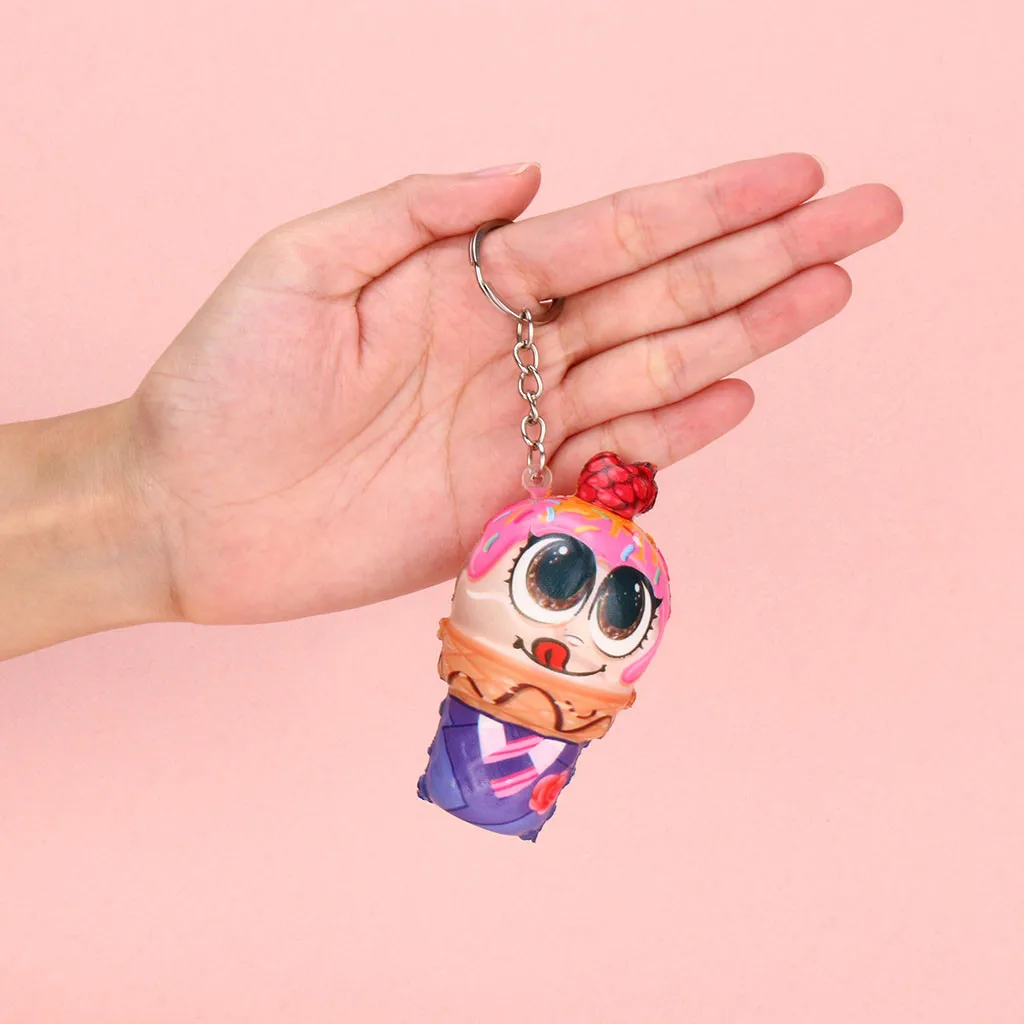 Ice Cream Doll Pendant Charm Slow Rising Collection Toys Trinket Stress Relieve Gifts Squeeze Food Decorations #A