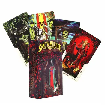 

Full English 78pcs Cards Santa Muerte Tarot Deck Book of the Dead Family Party Board Game Entertainment