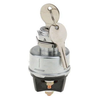 

Universal Ignition Key Switch Lock Flush Mount 2-Key 3 Position OFF ON Start for Tractor Forklift Tuning Car Truck Bus Tools