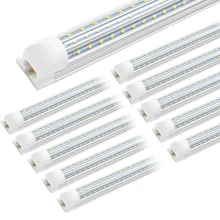 Éclairage en Tube Led T8, 4 pieds 8 pieds, 1.2M 2.4M, d-shanpd luminaire Led, Tube AC85-265V 6000K lampe à Led, 60W 120W, éclairage en magasin