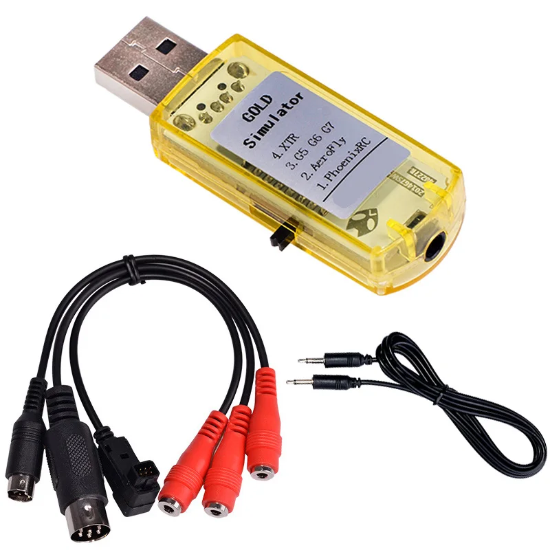 22 в 1 RC USB симулятор полета с кабелями для G7 Phoenix 5 0 Aerofly VRC FPV - Цена: 887,04 руб.