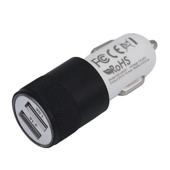 

2.1A 24W 2-Port Smart USB Quick Charge Car Charger For Iphone For Ipad Car Charger For Phone Fast Charge Charger Adapter #PY10