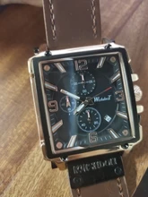 Reloj deportivo para hombre, cronógrafo de cuarzo, con Esfera Grande cuadrada de cuero, marca superior de lujo, a la moda, resistente al agua, nuevo, 2021