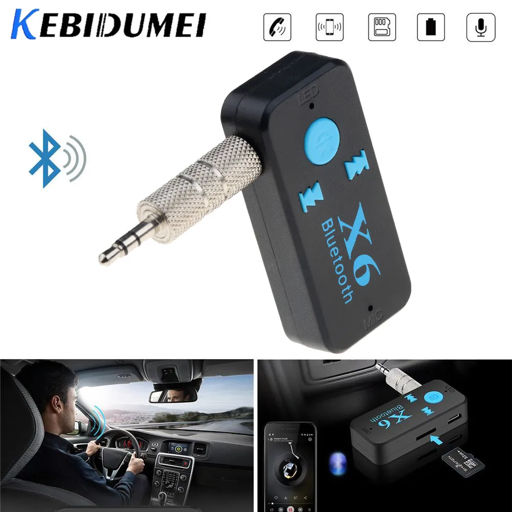 Kebidumei Wireless Bluetooth 5.0 USB Dongle Receiver Adapter Music Adaptor A2DP Dongles 3.5mm Audio AUX Speakers for Phone | Электроника