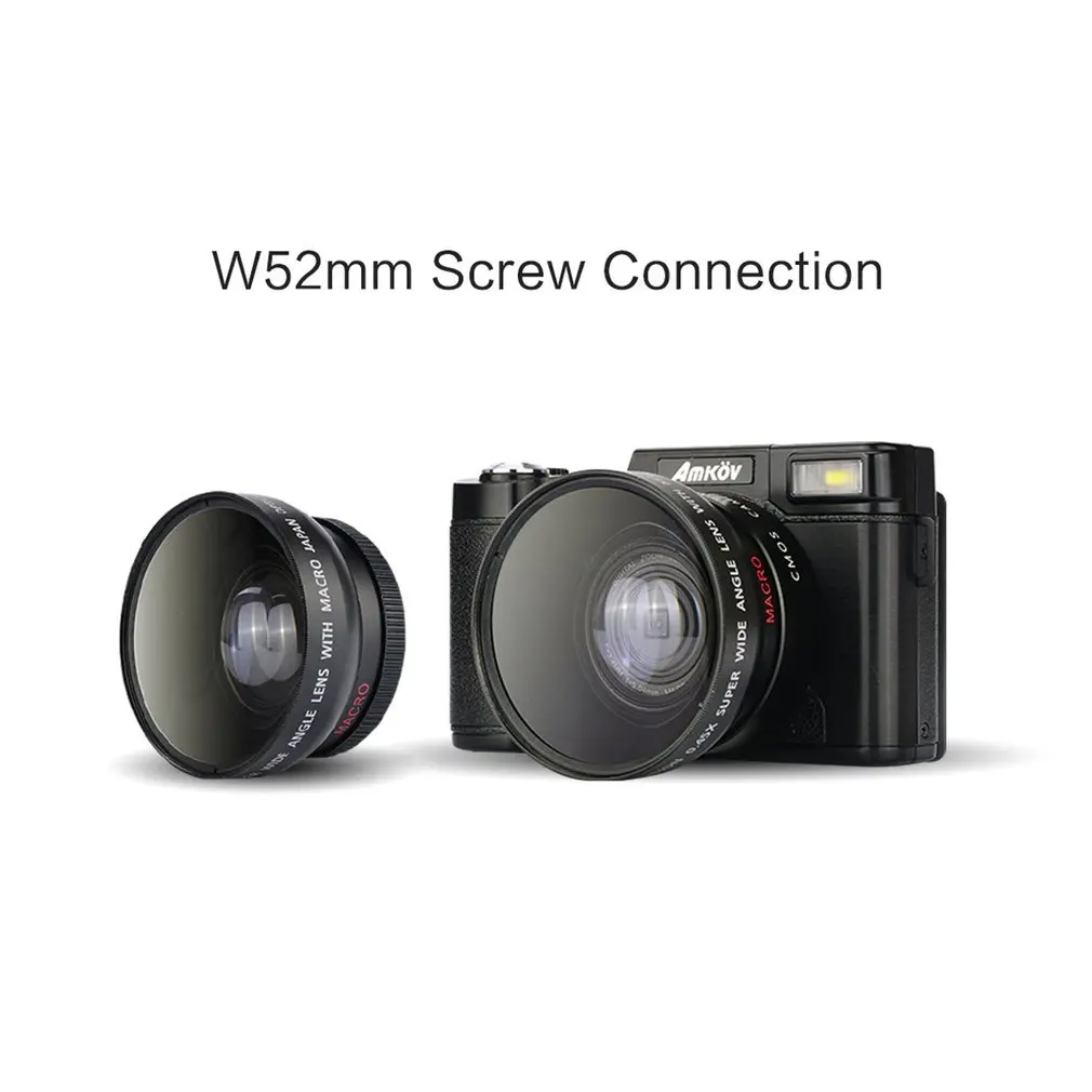 

Amkov 24MP HD 1080P 3.0" TFT LCD 180 degree Rotatable Screen Digital SLR DV Recorder Camera with Facial Beauty Function