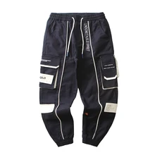 Мужские брюки-карго в стиле хип-хоп, мужские свободные штаны для бега, уличная одежда шаровары с принтом, брюки до щиколотки