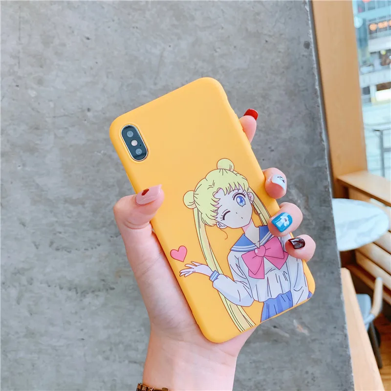 Милые Чехлы Сейлор Мун для iphone 11 Pro max, чехол для телефона iphone XS Max XR X 6S 7 8 plus, задняя крышка, мягкий силиконовый чехол с рисунком - Цвет: Styel 1