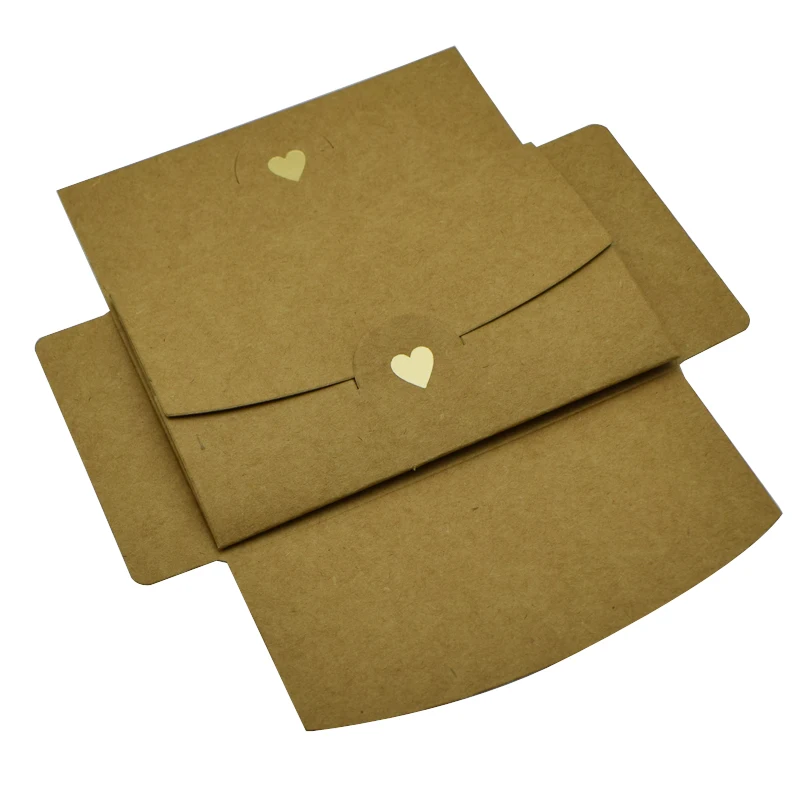Enveloppes colorées en papier nacré, 20 pièces, Mini cartes de vœux  10.5x7CM avec boucle d'amour