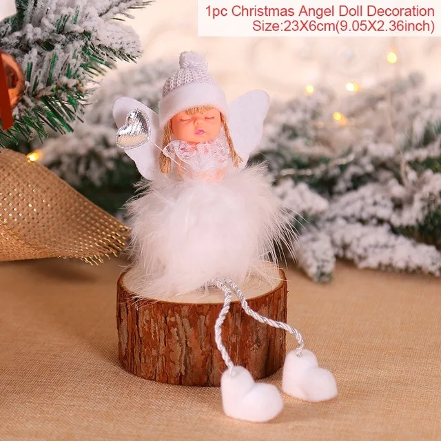 Подвесная кукла ангел, рождественские украшения для дома, рождественские украшения, Navidad Natale, счастливый год - Цвет: Christmas Doll 2