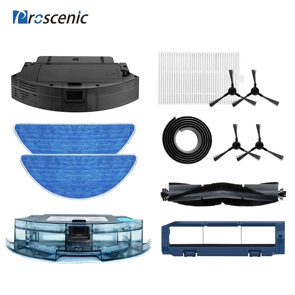Water tank mop HEPA Brush Cover Charging Stand Roll Dust Bin For Proscenic 820P 830P vacuum Cleaner Robot Accessories | Бытовая техника