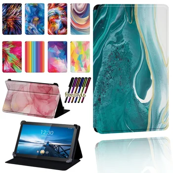 

Case for Lenovo Smart Tab M8 8" / Tab M10 10.1" Tablet Leather Pu Foldable Stand Scratch Resistant Case + Pen